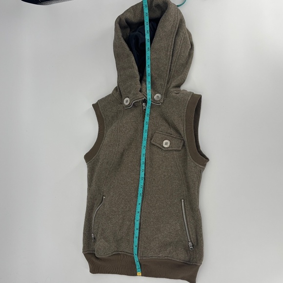 Burton Hoodie Vest – Size S Color: Brown / Beige Y2K - Picture 9 of 11